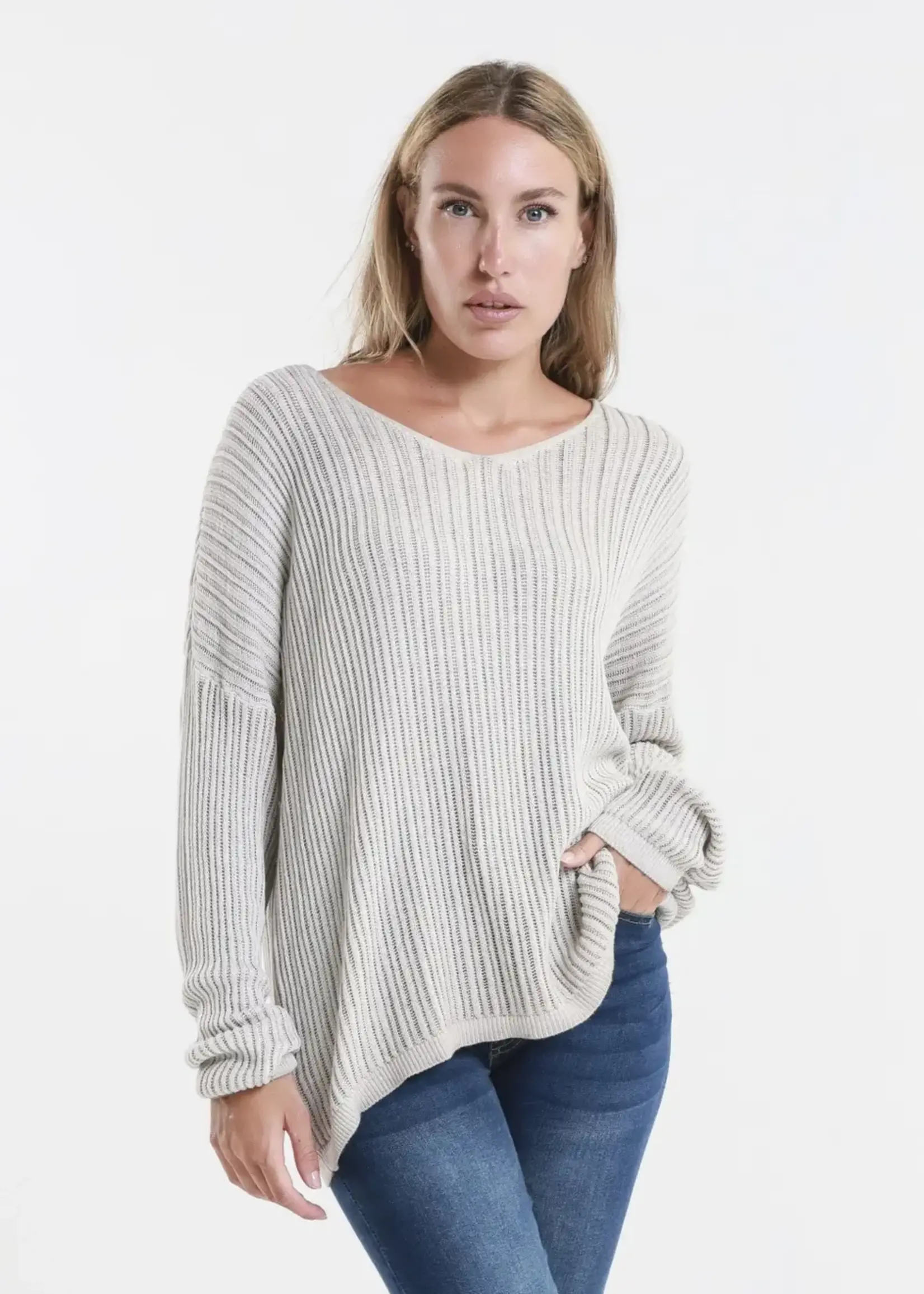 TINA Stephens Gabrielle Seriously Soft V-Neck Knit Sweater