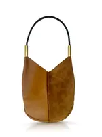 Wildwood Oyster Co. Mermaid Purse in Beach Nut Leather w/Summer Night Black Rope