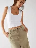 Free People Clean Lines Muscle Cami White