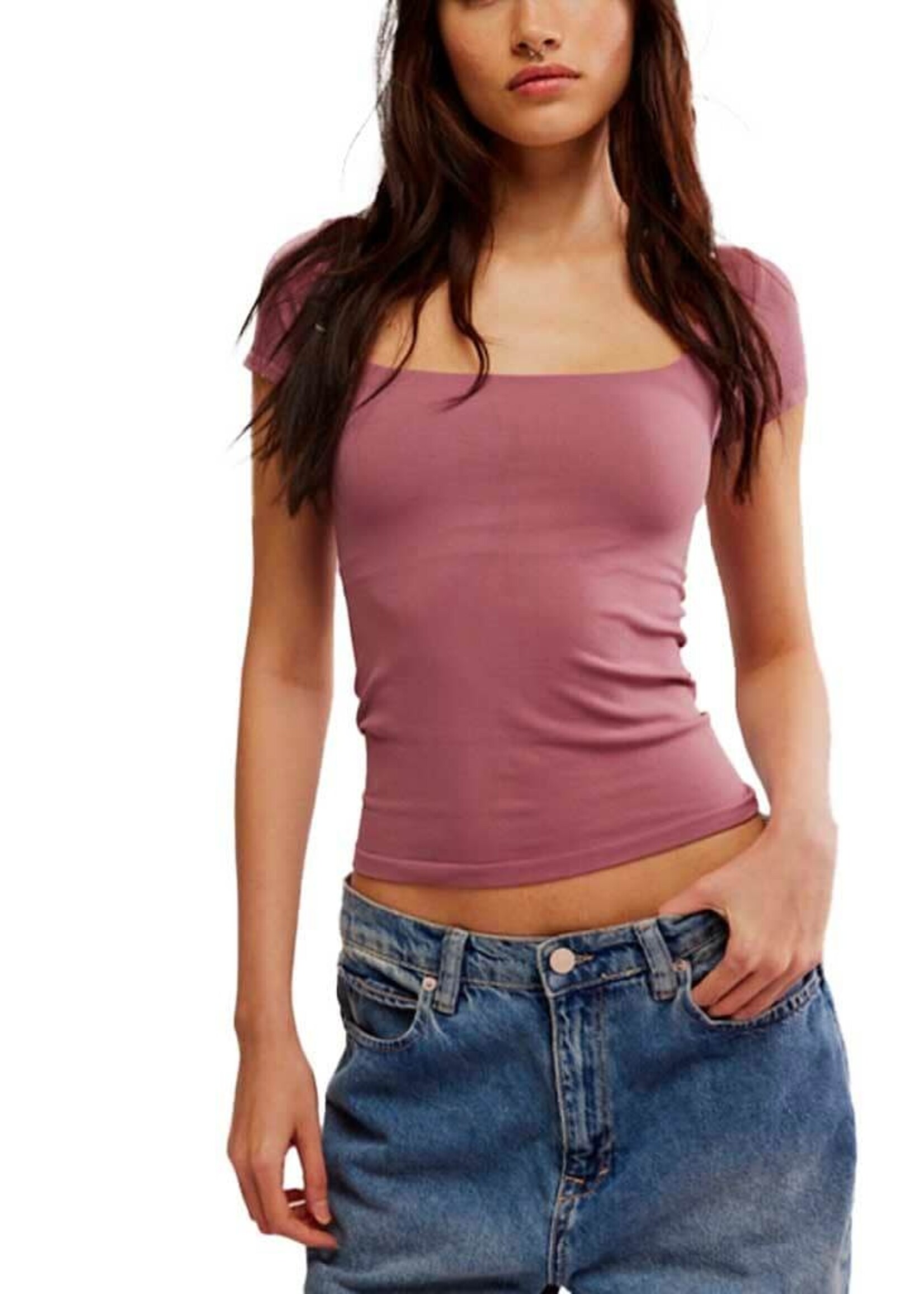 Free People Clean Lines Baby Tee
