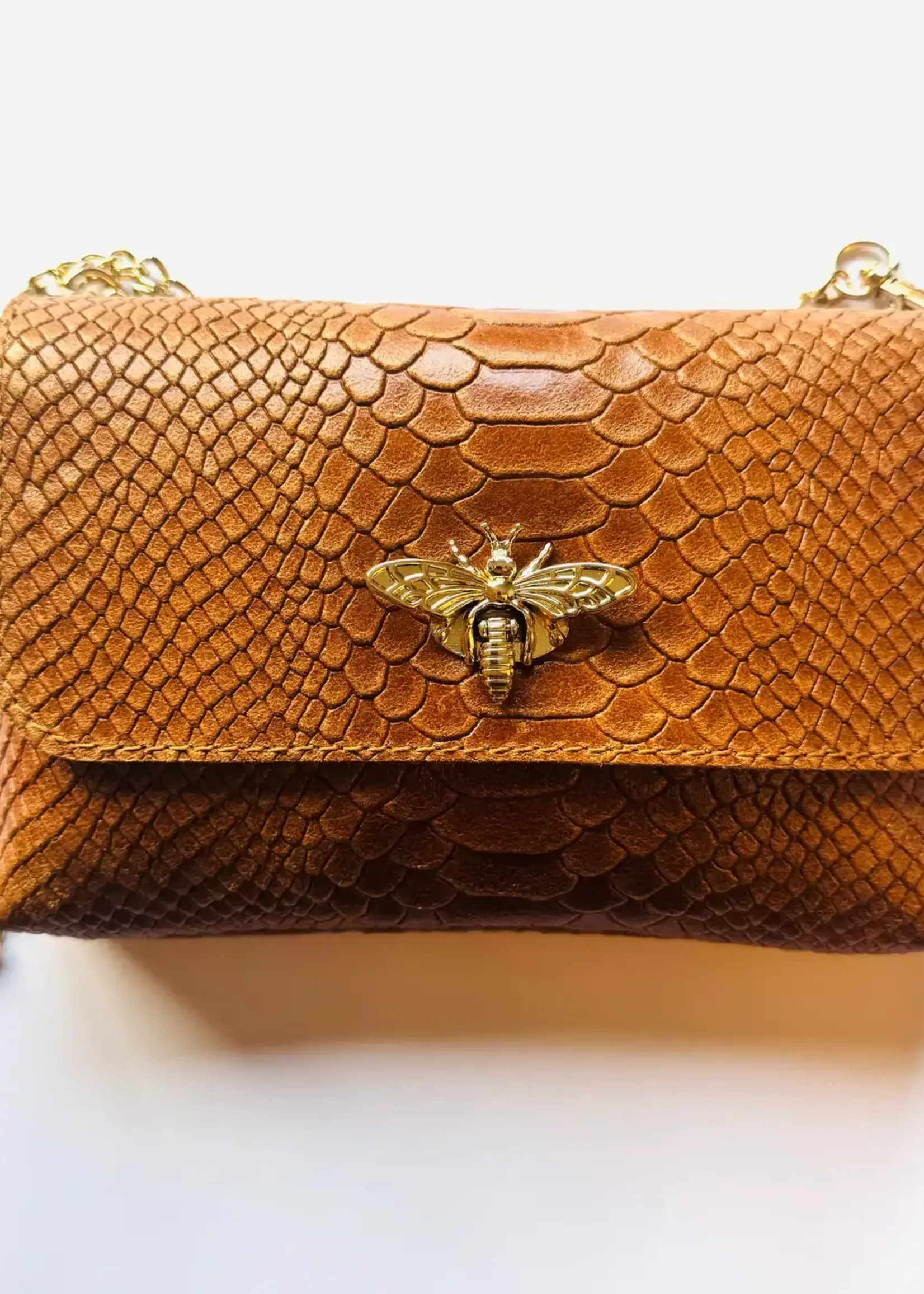 Cassette Barcelona Biene Crocodile Print Arm & Crossbody Bag