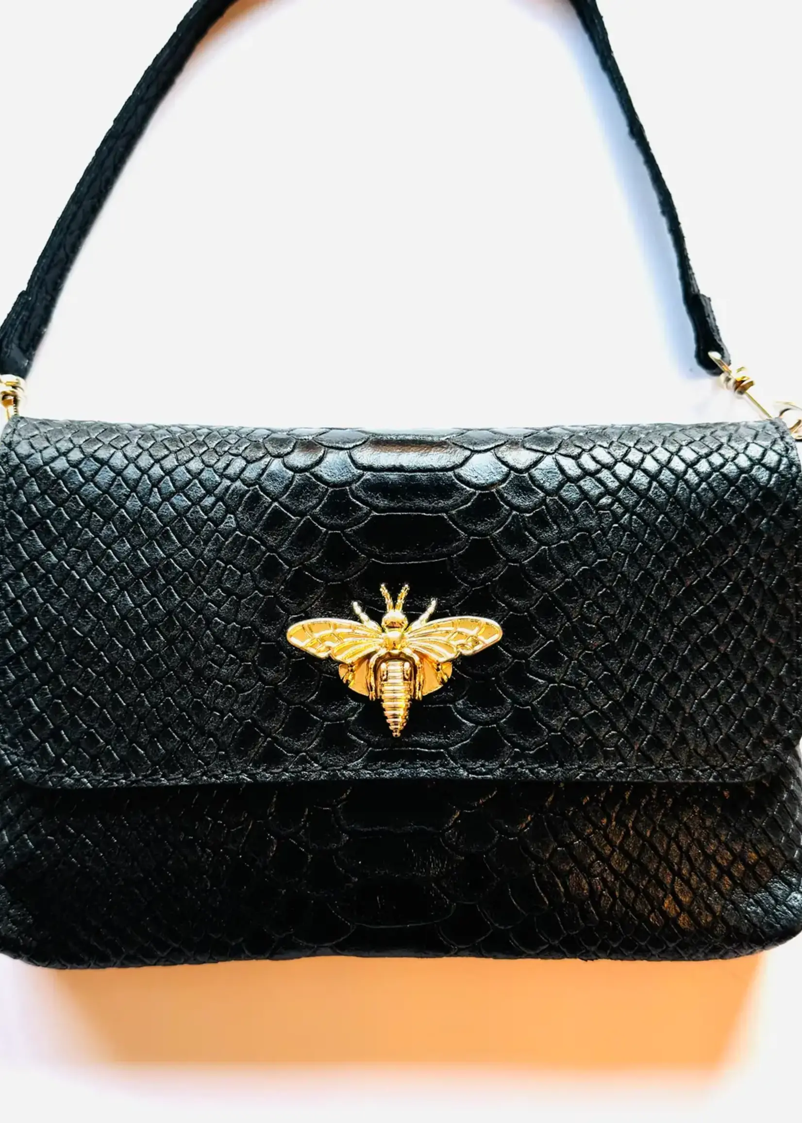 Cassette Barcelona Biene Crocodile Print Arm & Crossbody Bag
