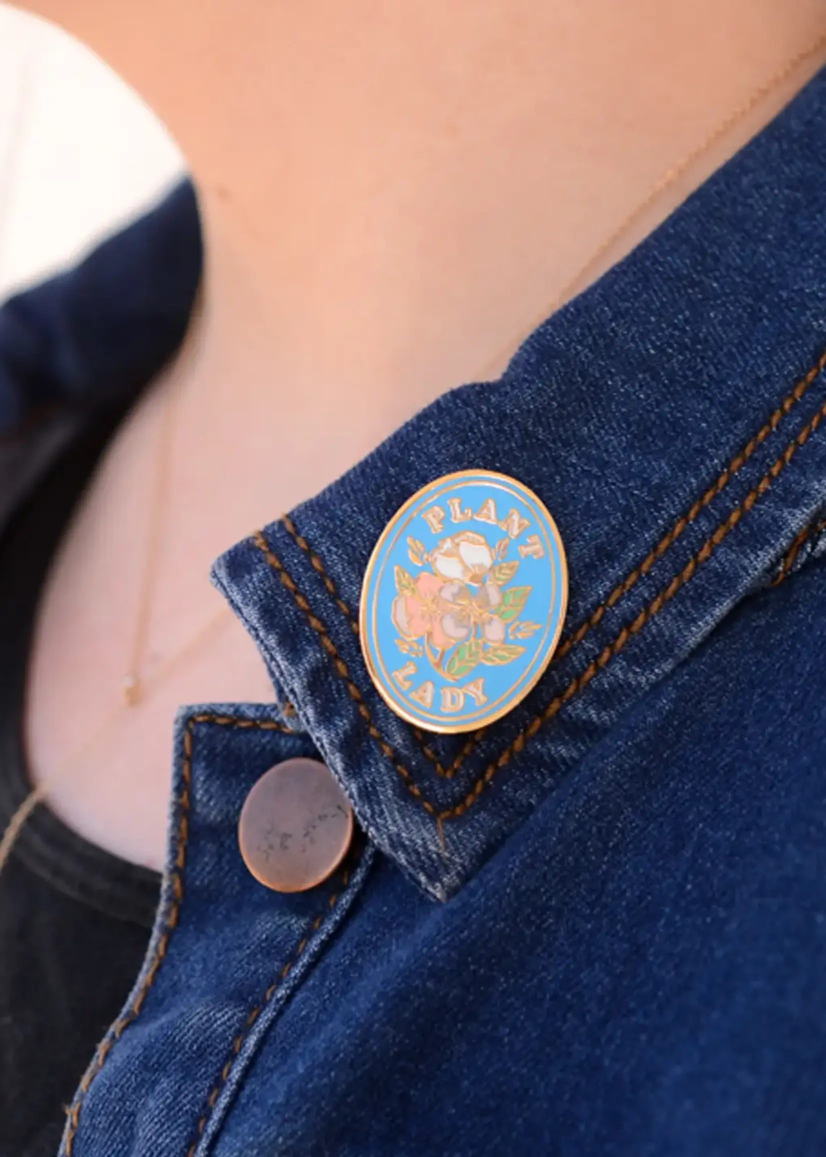 Antiquaria Plant Lady Enamel Pin