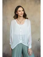 CobbleStone Living Milani Italian Silk Top White