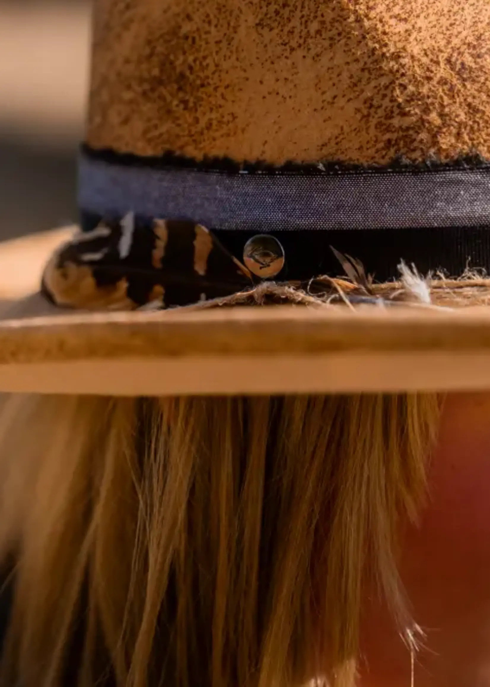 Peter Grimm Ojai Wool Felt Hat w/Denim Band and Jute Cord