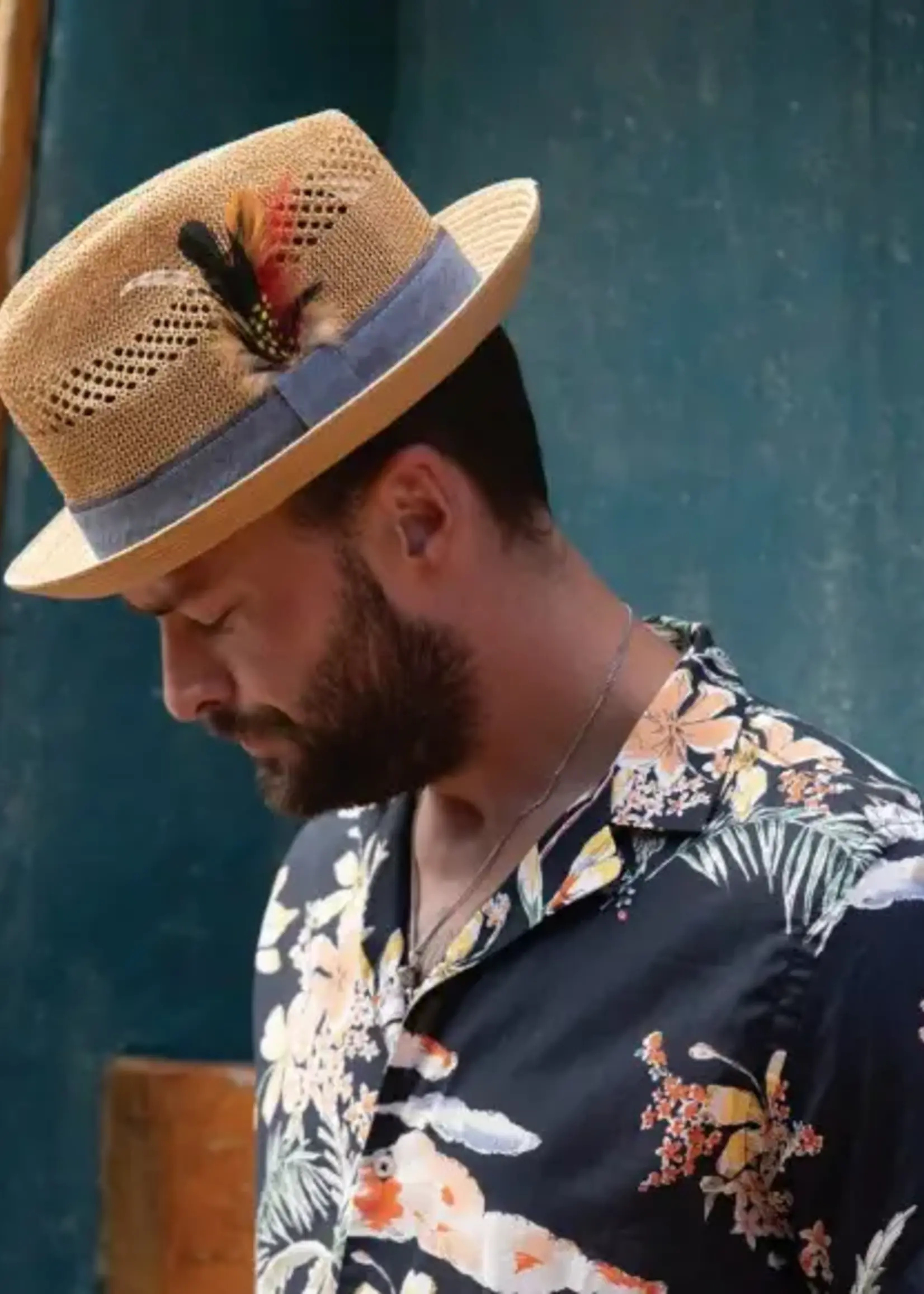 Peter Grimm Shelby Toyo Straw Hat w/Denim Band