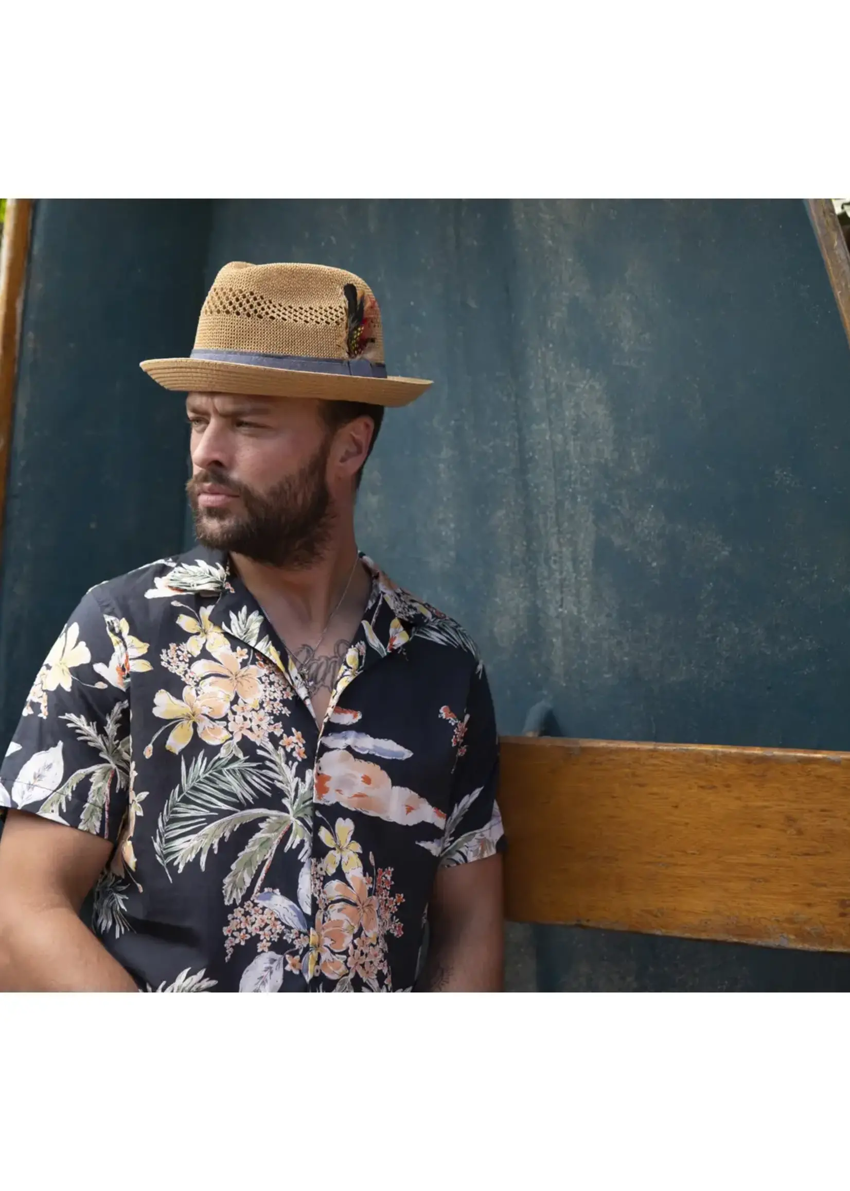 Peter Grimm Shelby Toyo Straw Hat w/Denim Band