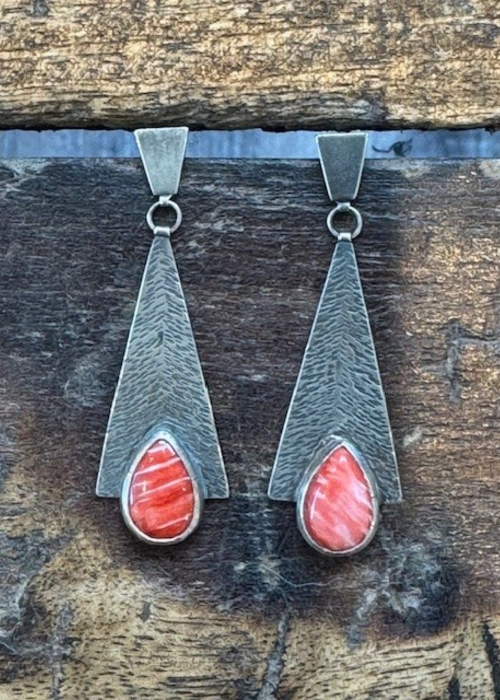 Jackie Haines Jewelry Spiny Oyster Shell Triangle Post