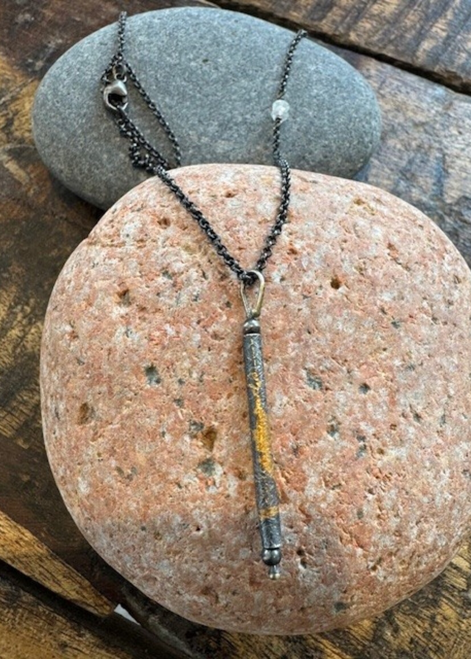 Jackie Haines Jewelry Cylinder bead, moonstone beads