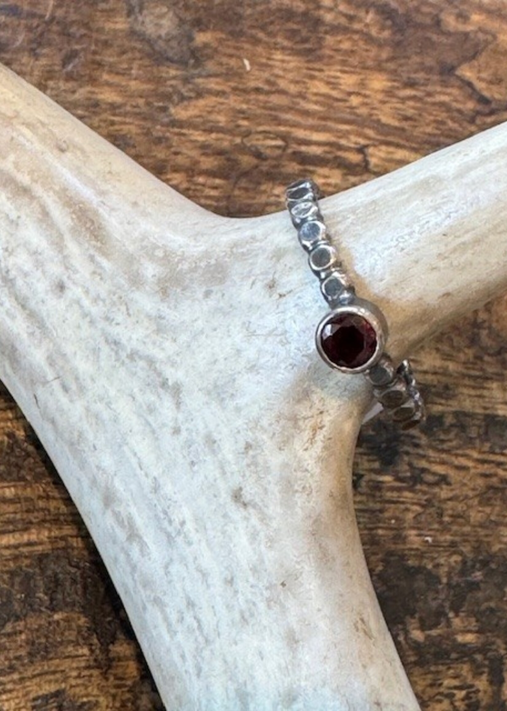 Jackie Haines Jewelry Gem Stacker Size 6 Garnet