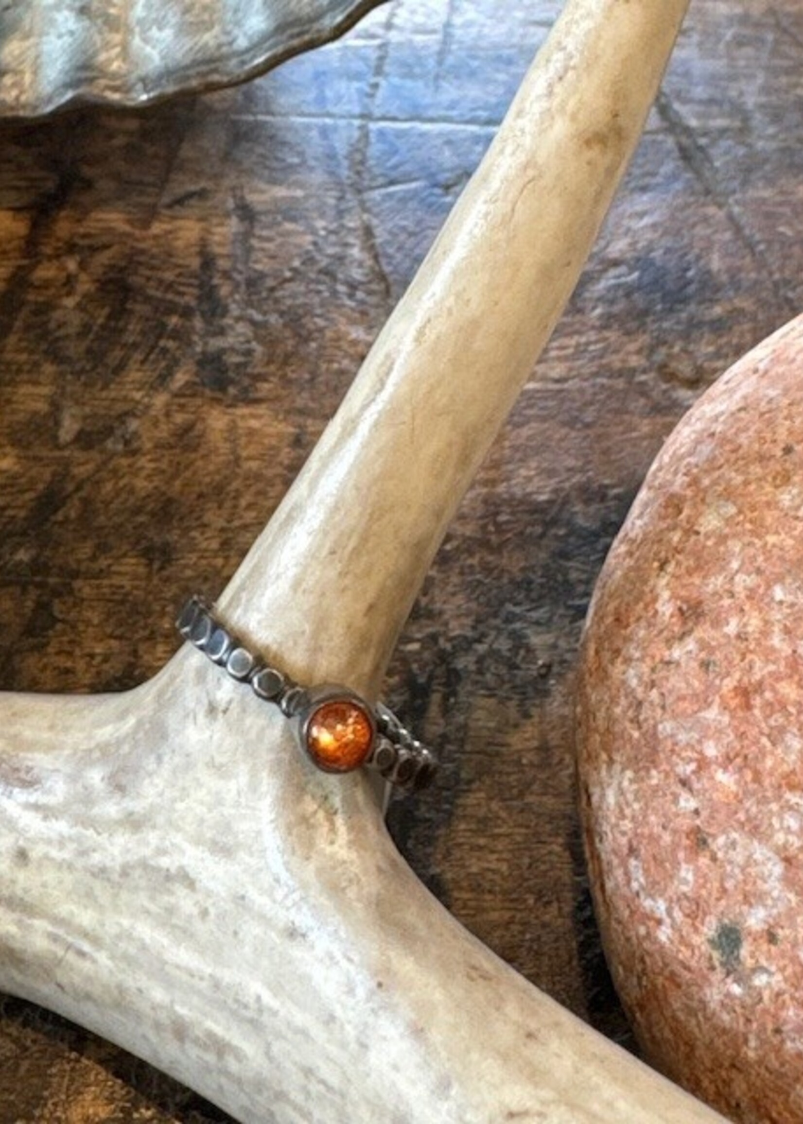 Jackie Haines Jewelry Gem Stacker Size 6.5 Sunstone