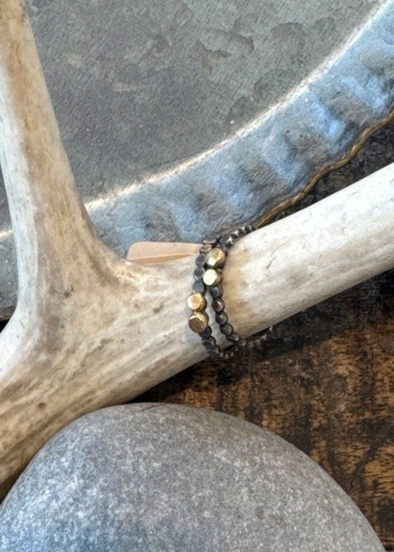 Jackie Haines Jewelry Gold Dotted Stacker Ring