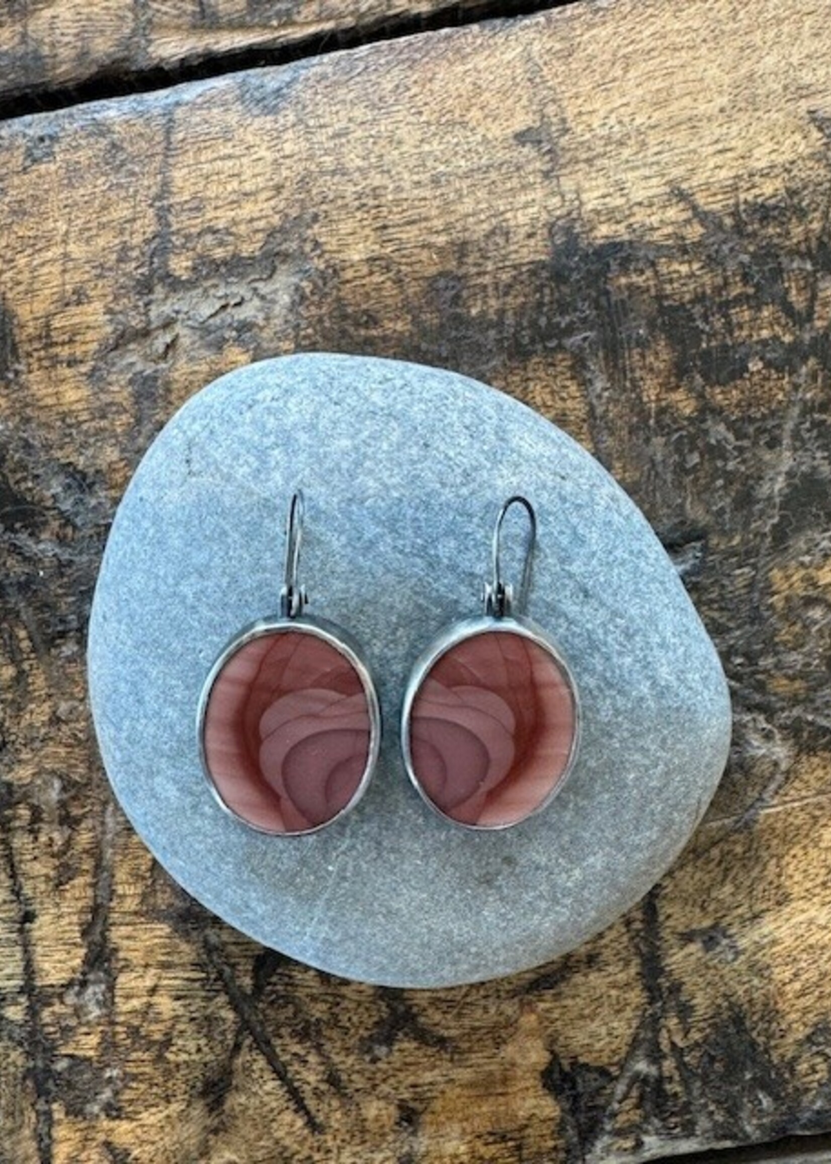 Jackie Haines Jewelry Imperial Jasper, Pink Ovals