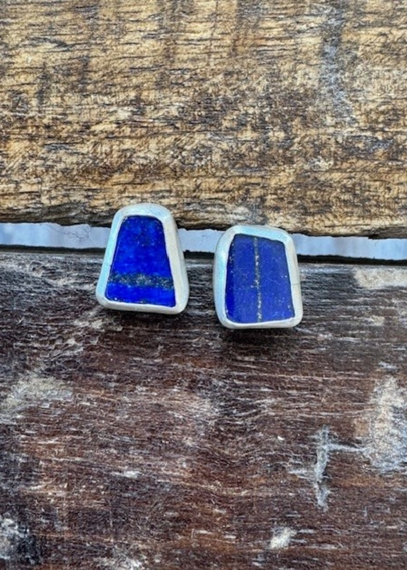 Jackie Haines Jewelry Lapis Post, Small