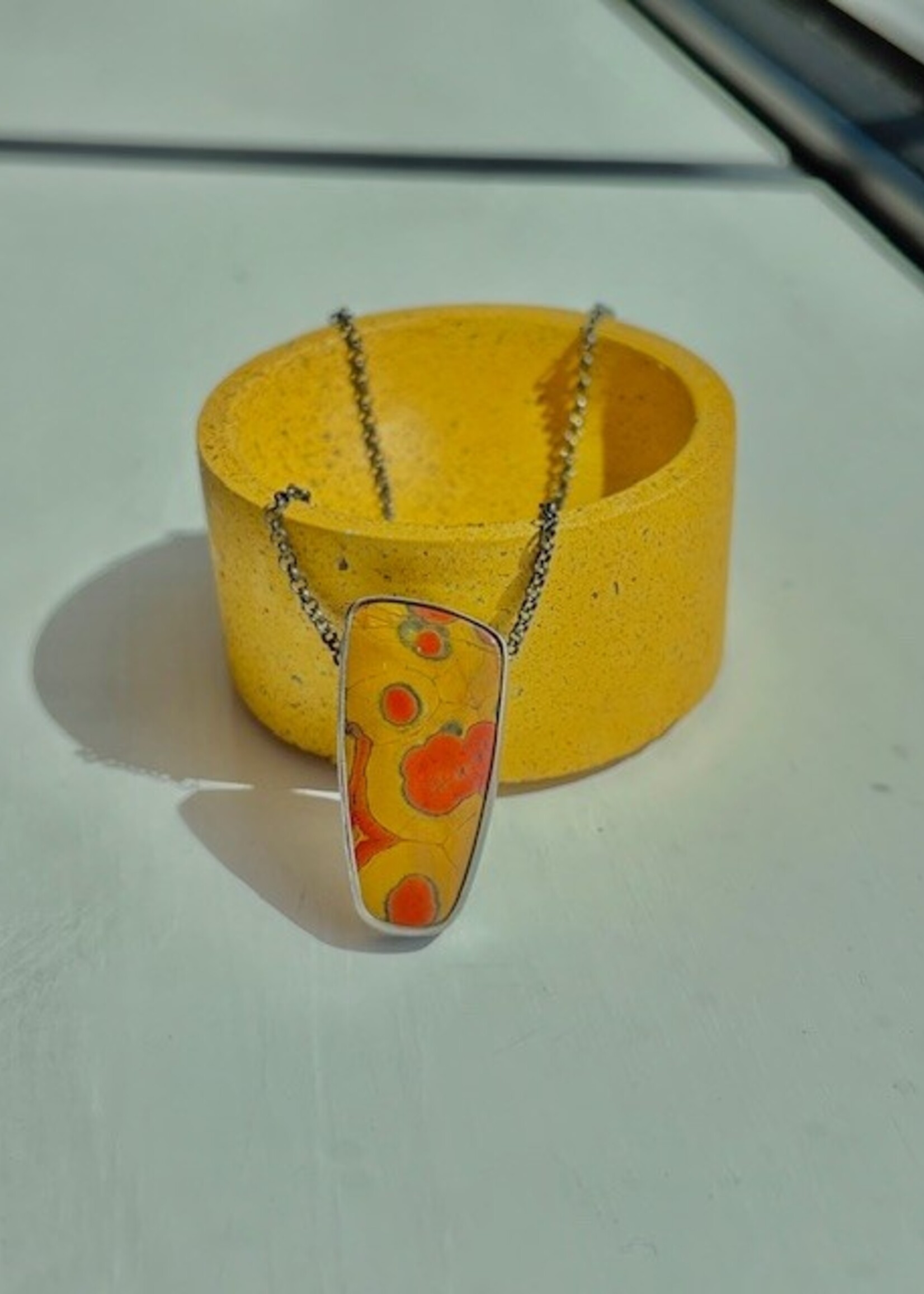 Jackie Haines Jewelry Poppy Jasper, 22" chain