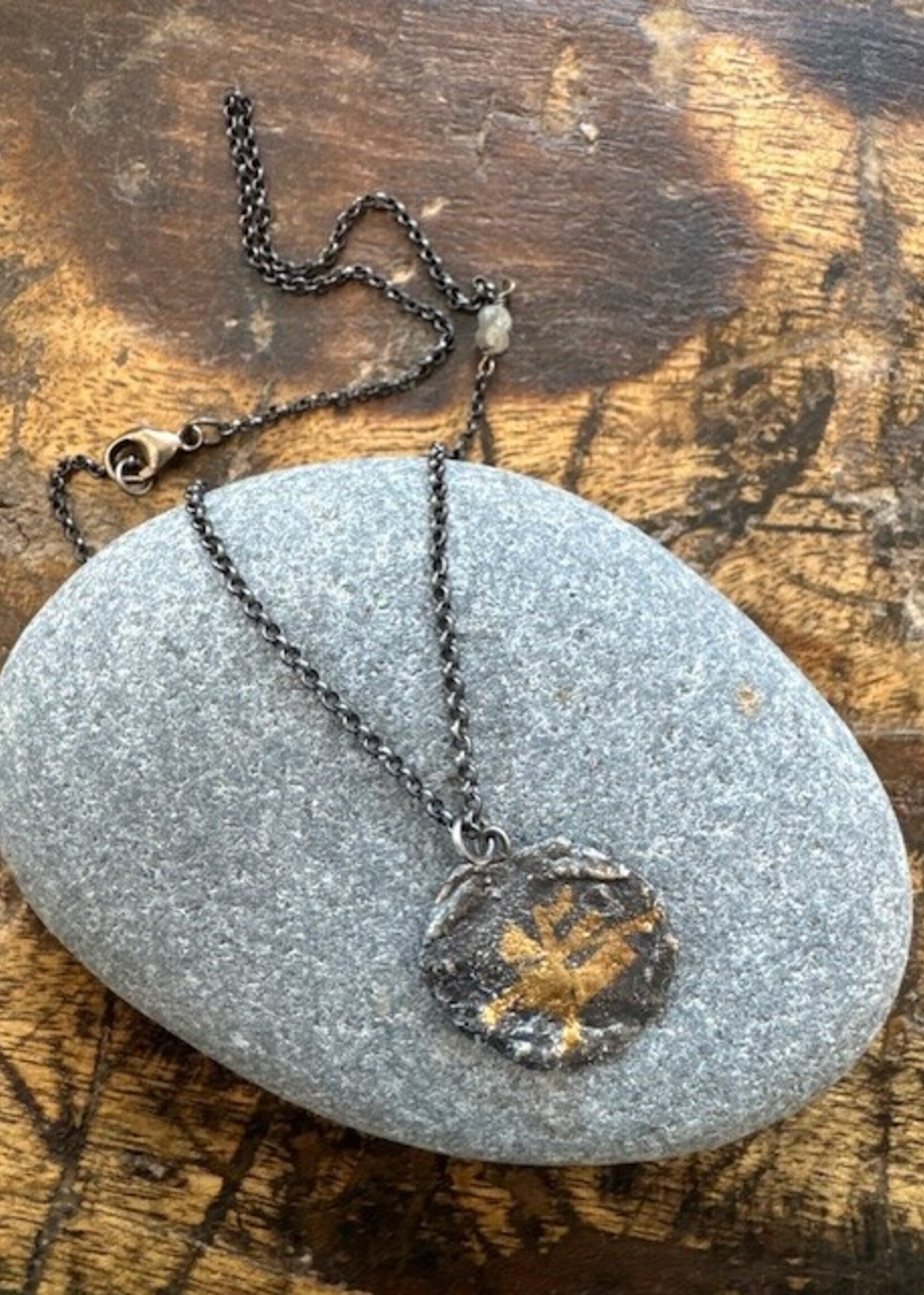 Jackie Haines Jewelry Reticulated round, labradorite beads