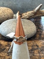 Jackie Haines Jewelry Reticulated Stacking Rings w/18k Halo