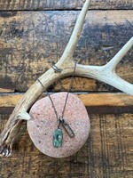 Jackie Haines Jewelry Teal Kyanite, with Keum Boo Dangle