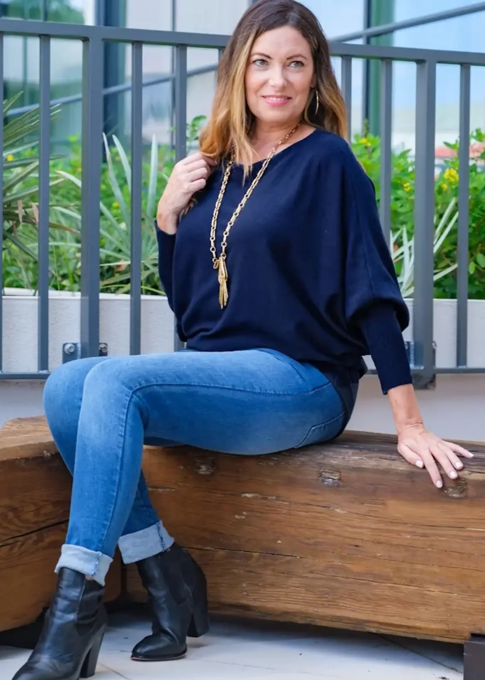 TINA Stephens Mylah Seriously Soft Batwing Sweater