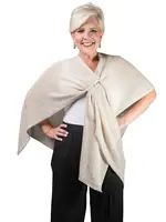 TINA Stephens Aliya Multi Way Cotton Blend Wrap