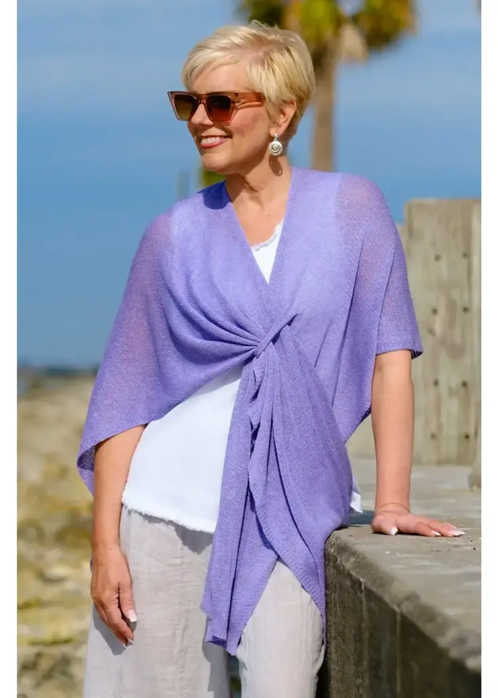 TINA Stephens Aliya Multi Way Cotton Blend Wrap