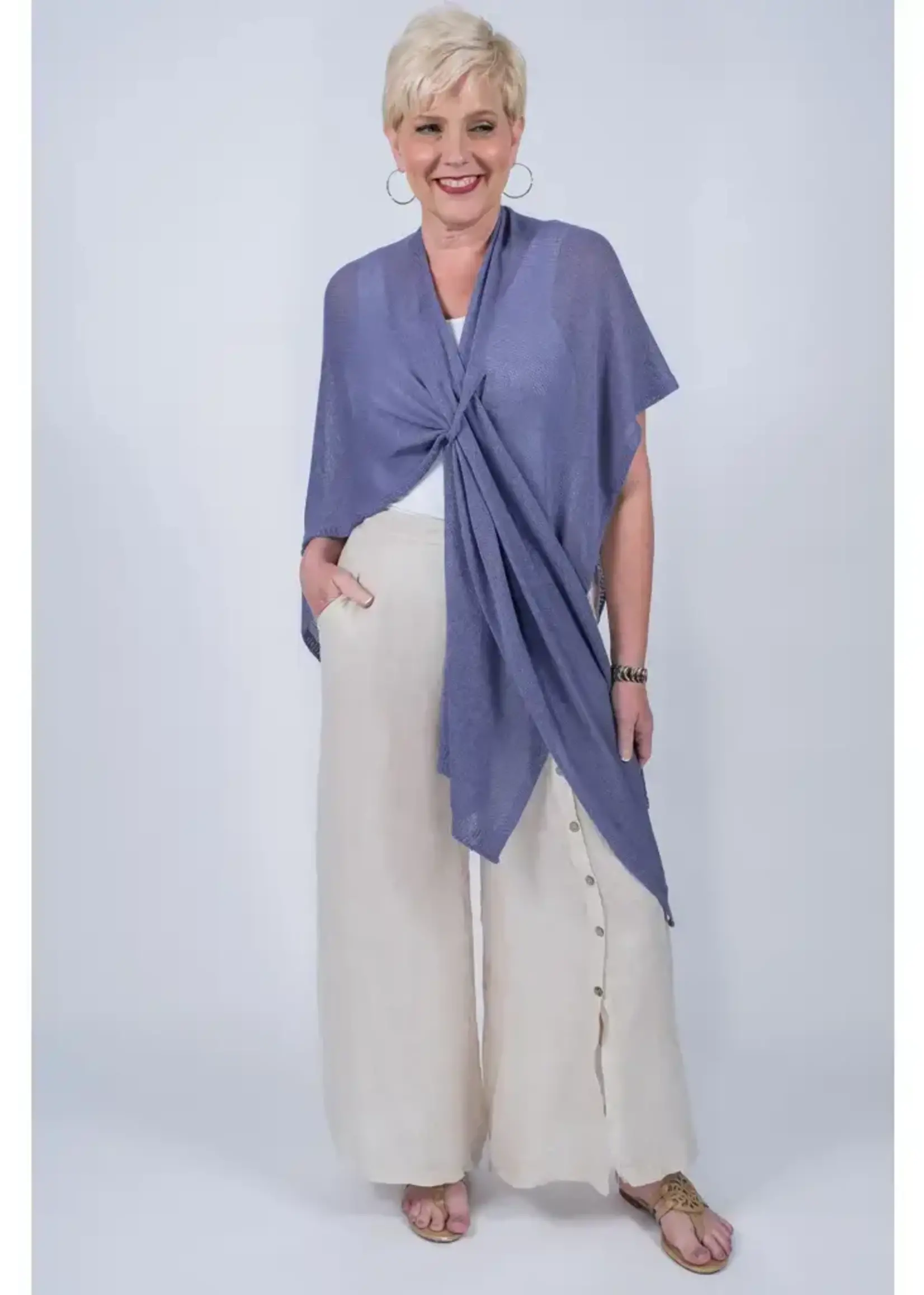 TINA Stephens Aliya Multi Way Cotton Blend Wrap