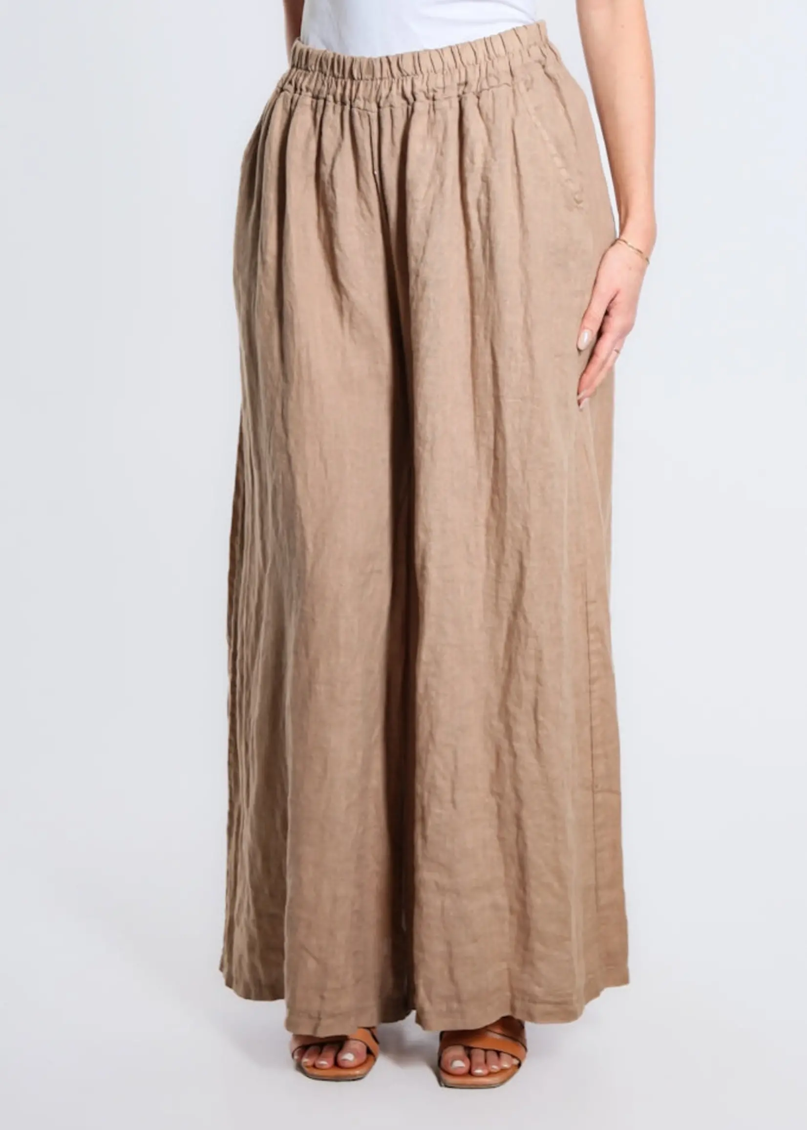 TINA Stephens Angelena Wide Leg Linen Pant
