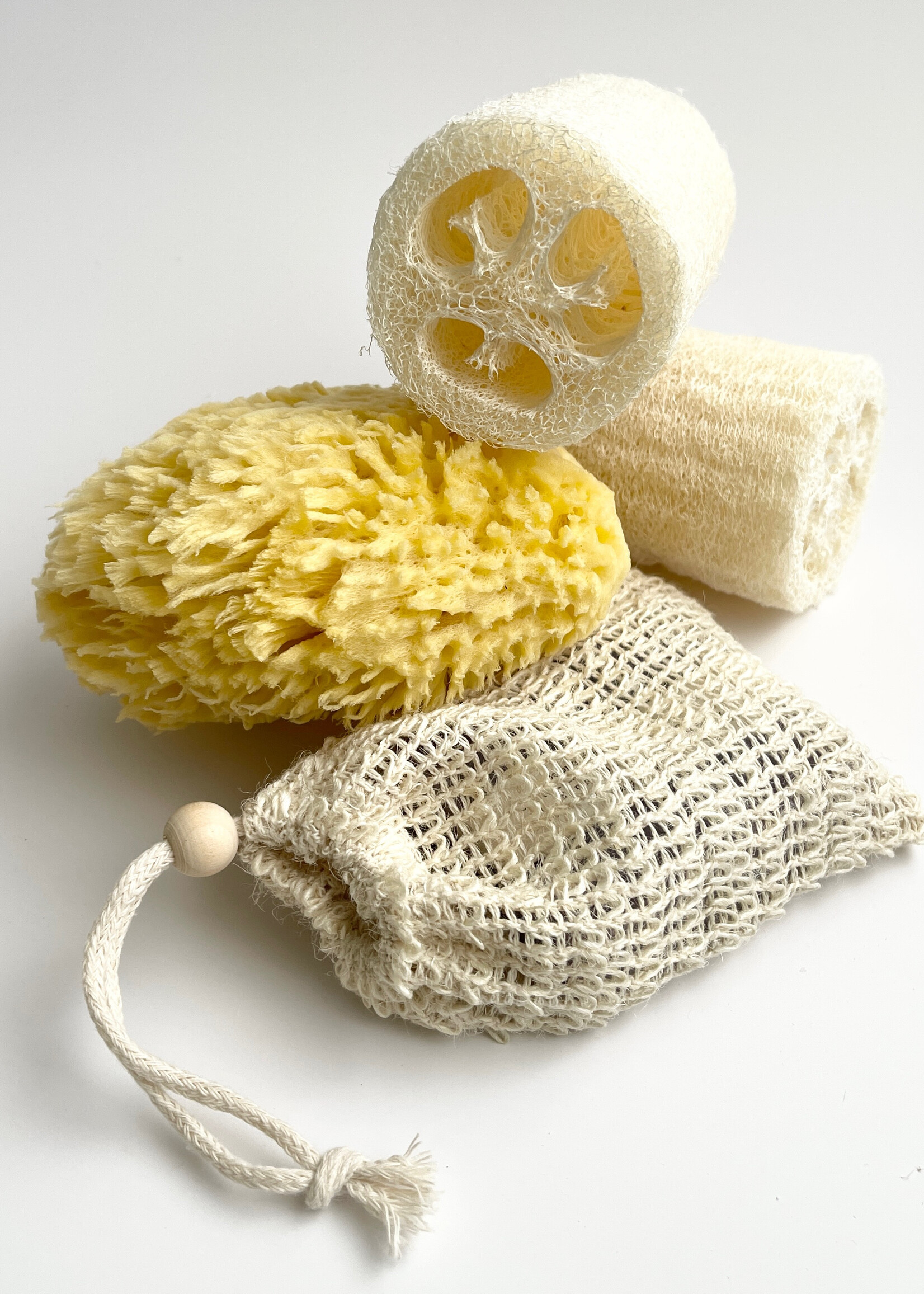 Nectar Republic Exfoliating Sisal Soap Bag w/Wooden Bead