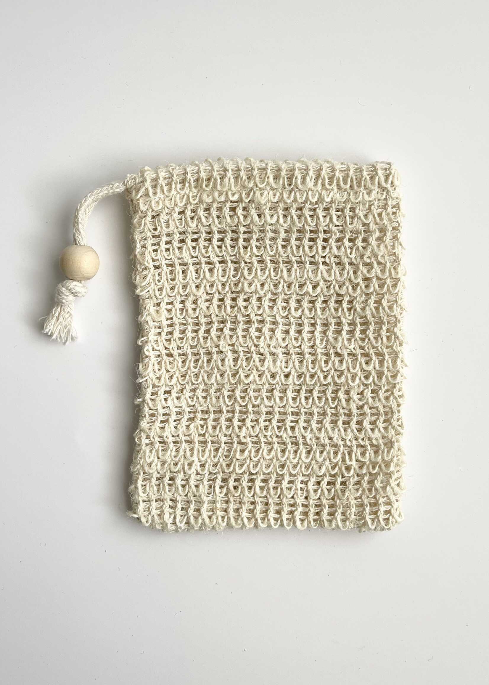 Nectar Republic Exfoliating Sisal Soap Bag w/Wooden Bead