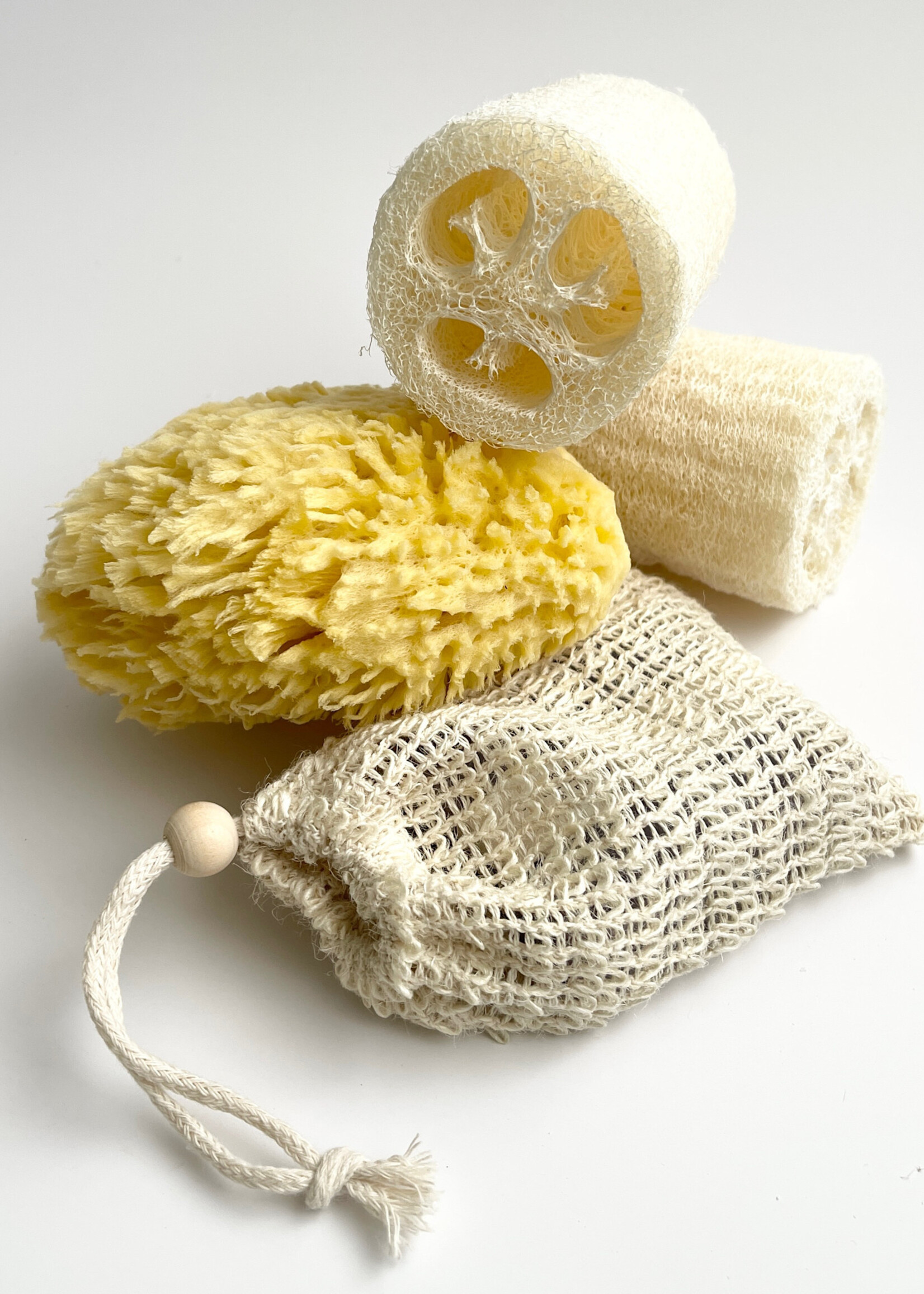 Nectar Republic Exfoliating Sisal Soap Bag w/Wooden Bead