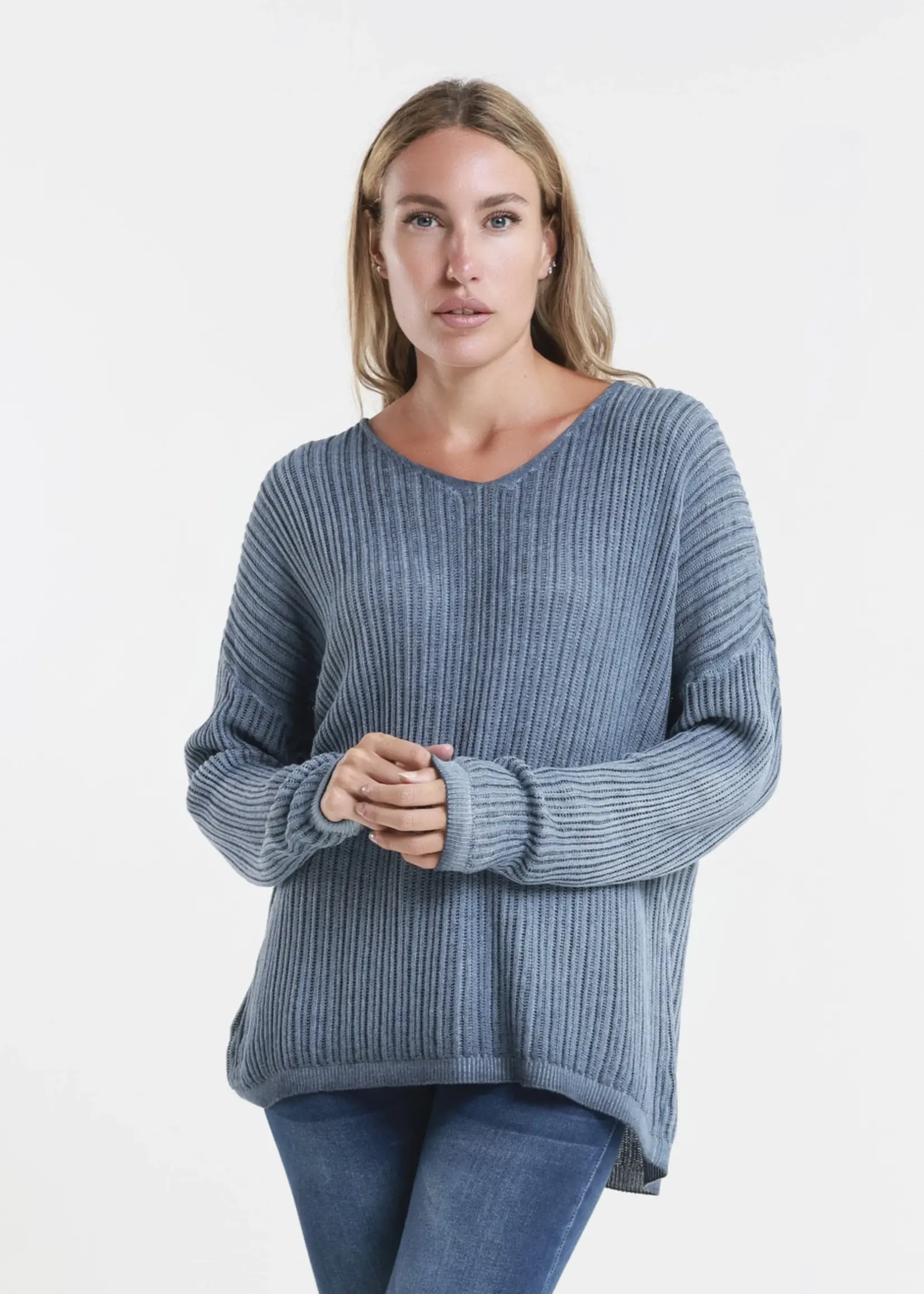 TINA Stephens Gabrielle Seriously Soft V-Neck Knit Sweater