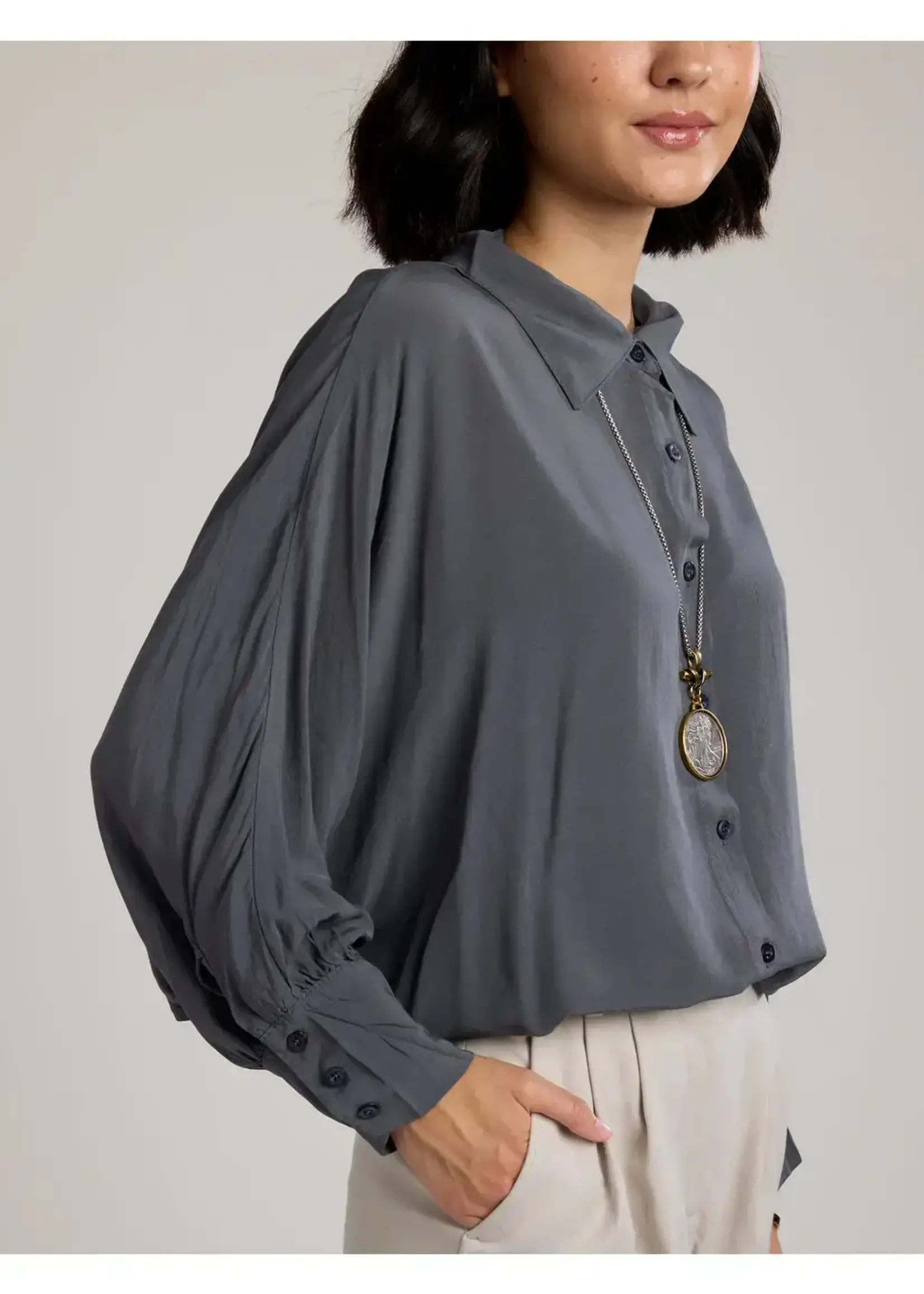 CobbleStone Living Remi Collared Button-Up Shirt