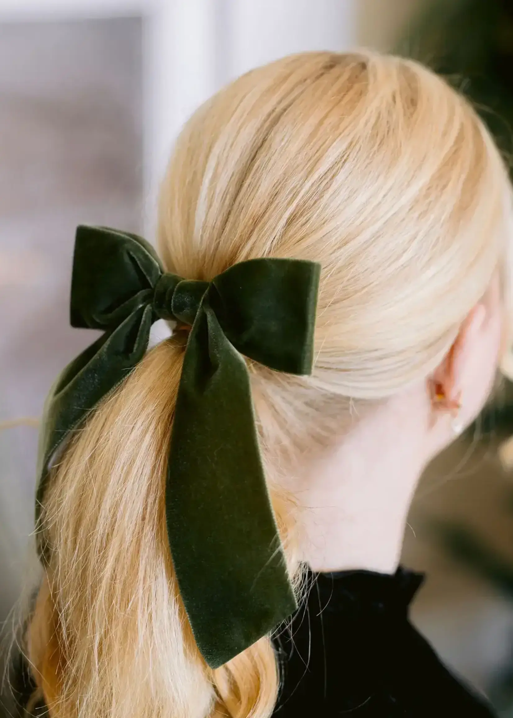 Grace and Grandeur Bailee Bow Barette Moss
