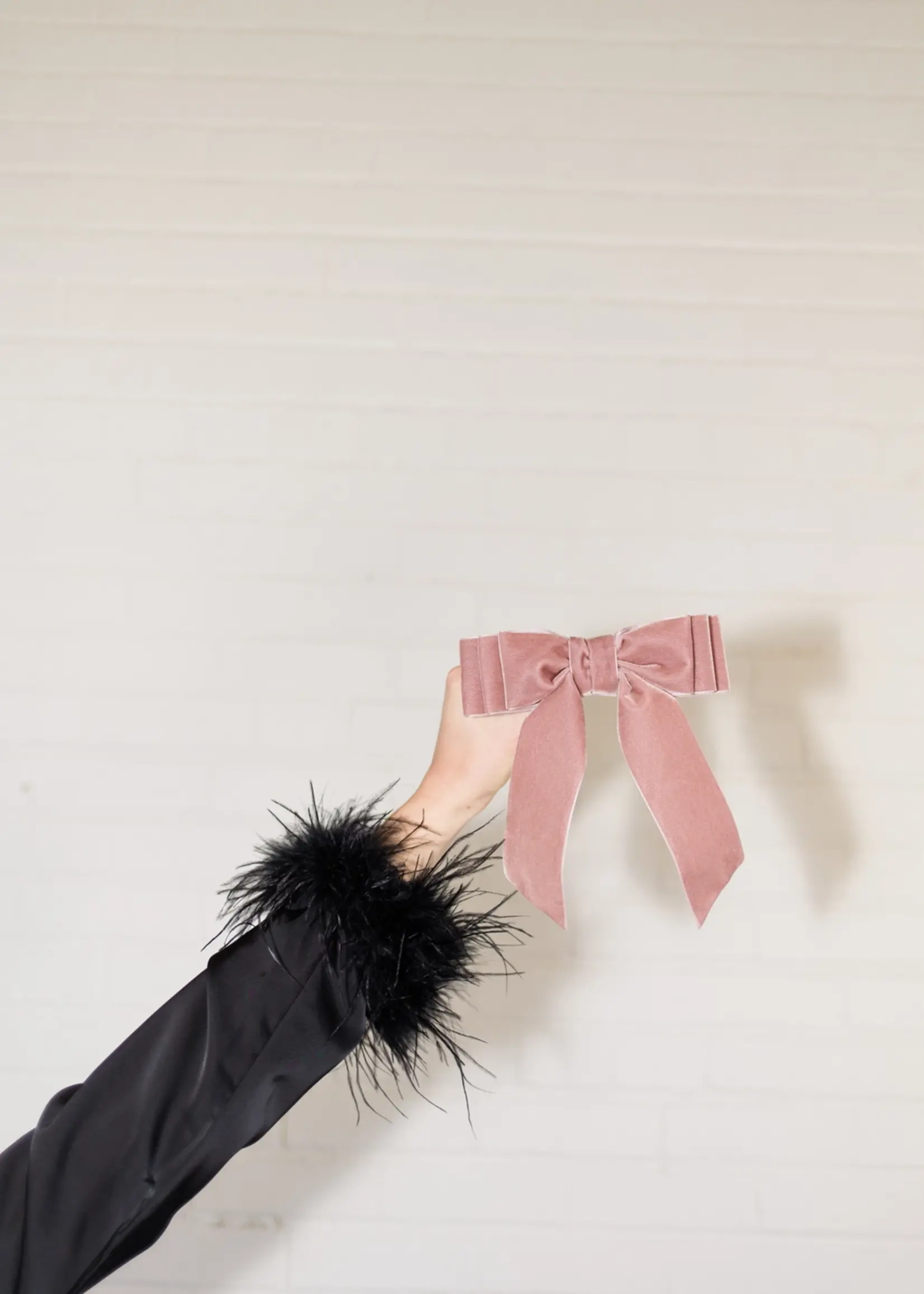 Grace and Grandeur Grace Bow Barette Dusty Mauve