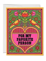 Red Cap Cards Favorite Person Card