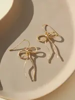 Token Jewelry Coquette Bow Earrings 14k Gold Fill