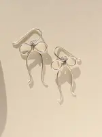 Token Jewelry Coquette Bow Earrings Sterling Silver