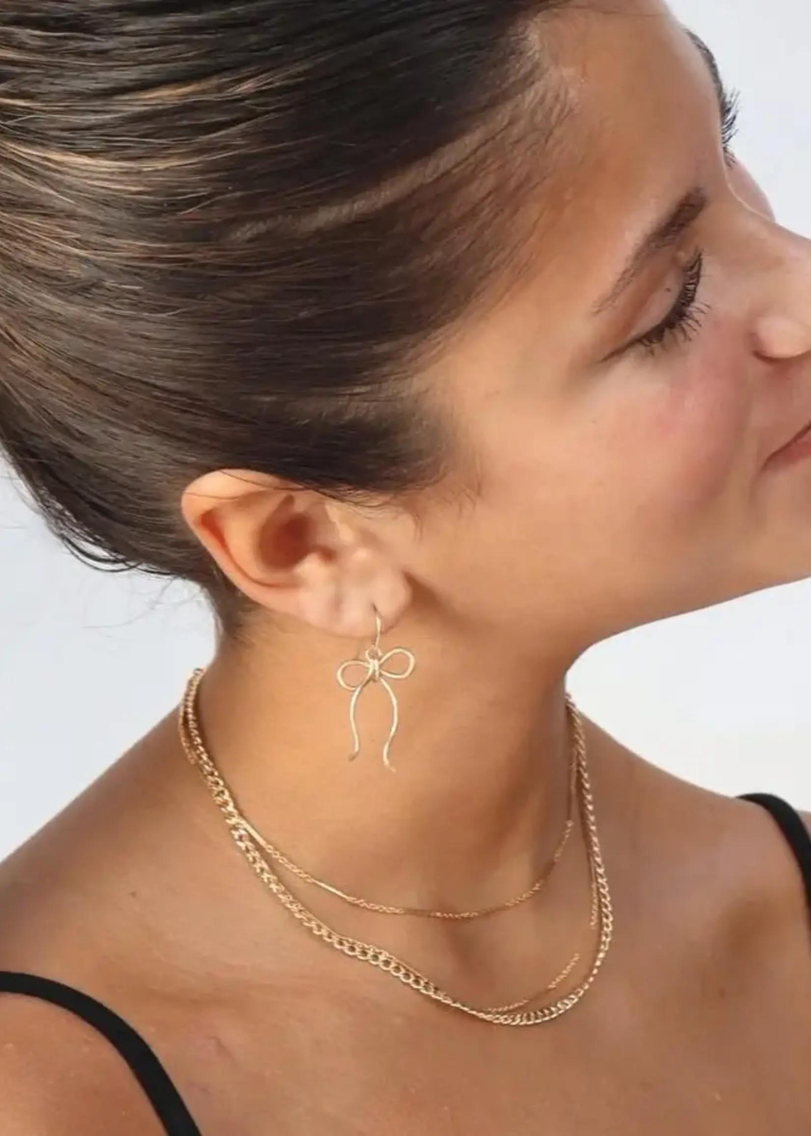 Token Jewelry Coquette Bow Earrings Sterling Silver