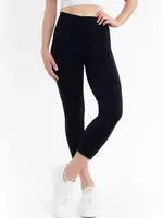 Elietian High Waist Crop Leggings Black