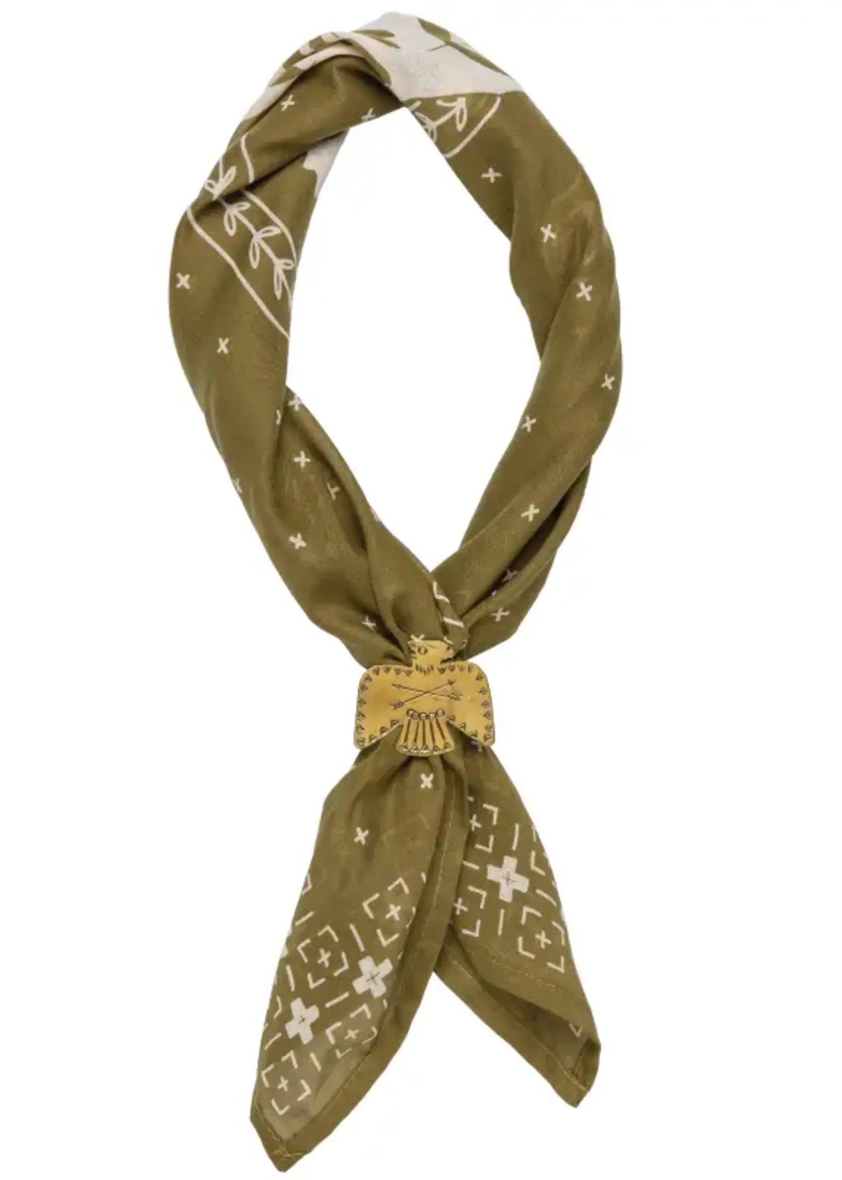 Jenni Earle Feel The Fear Cotton Voile Bandana Vintage Army