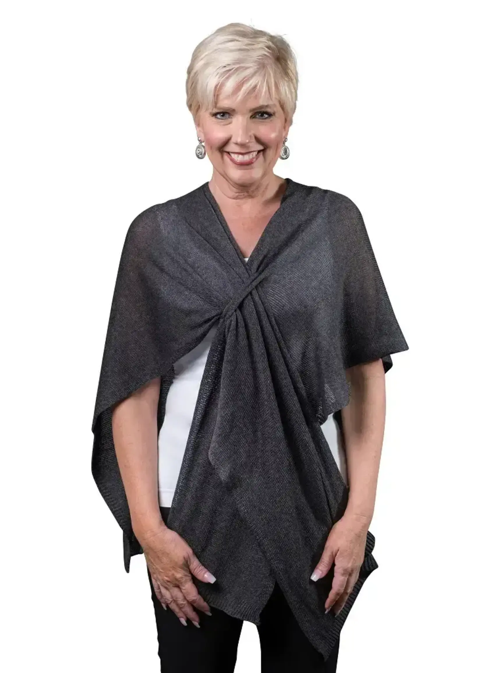 TINA Stephens Aliya Multi Way Cotton Blend Wrap