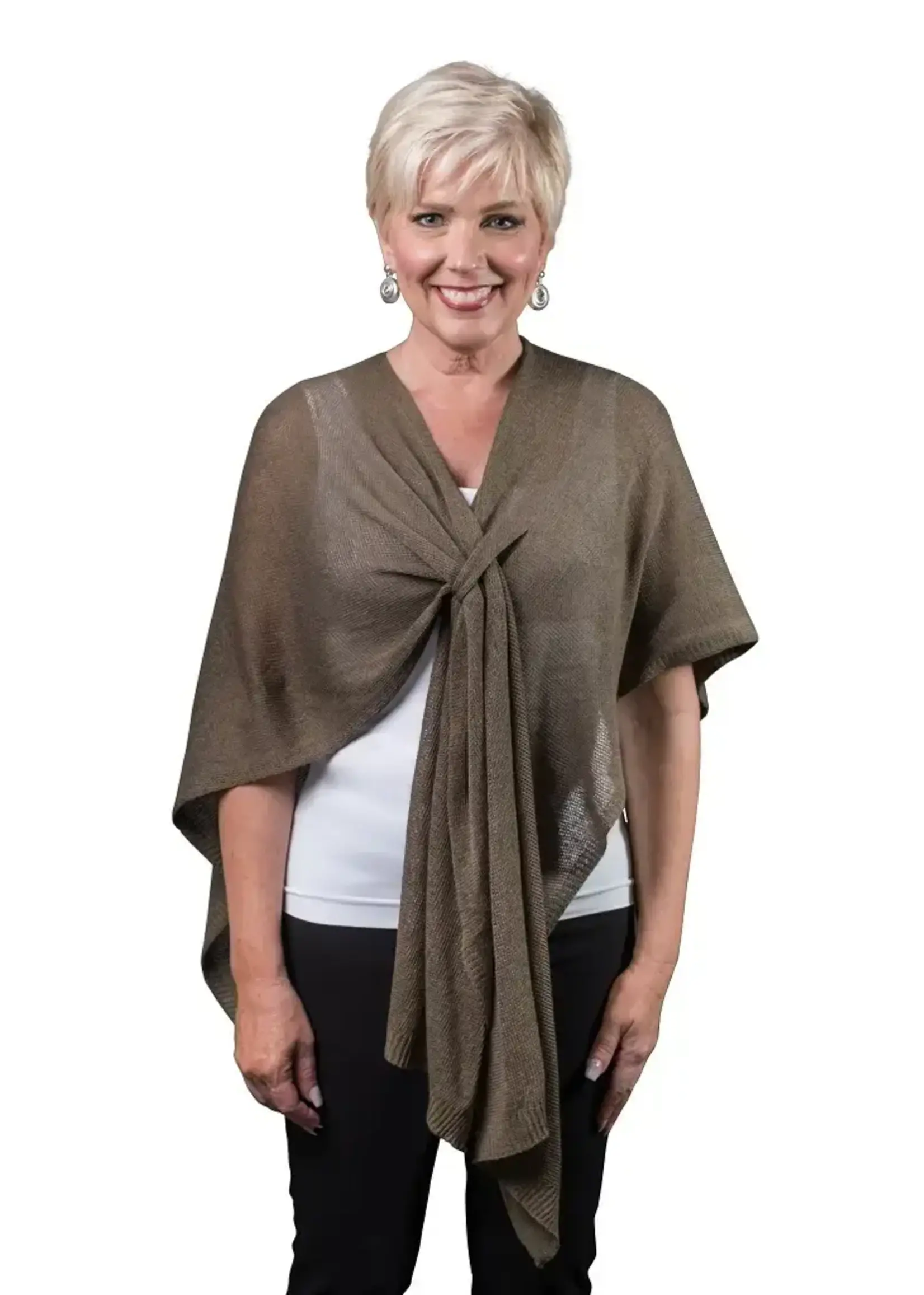 TINA Stephens Aliya Multi Way Cotton Blend Wrap