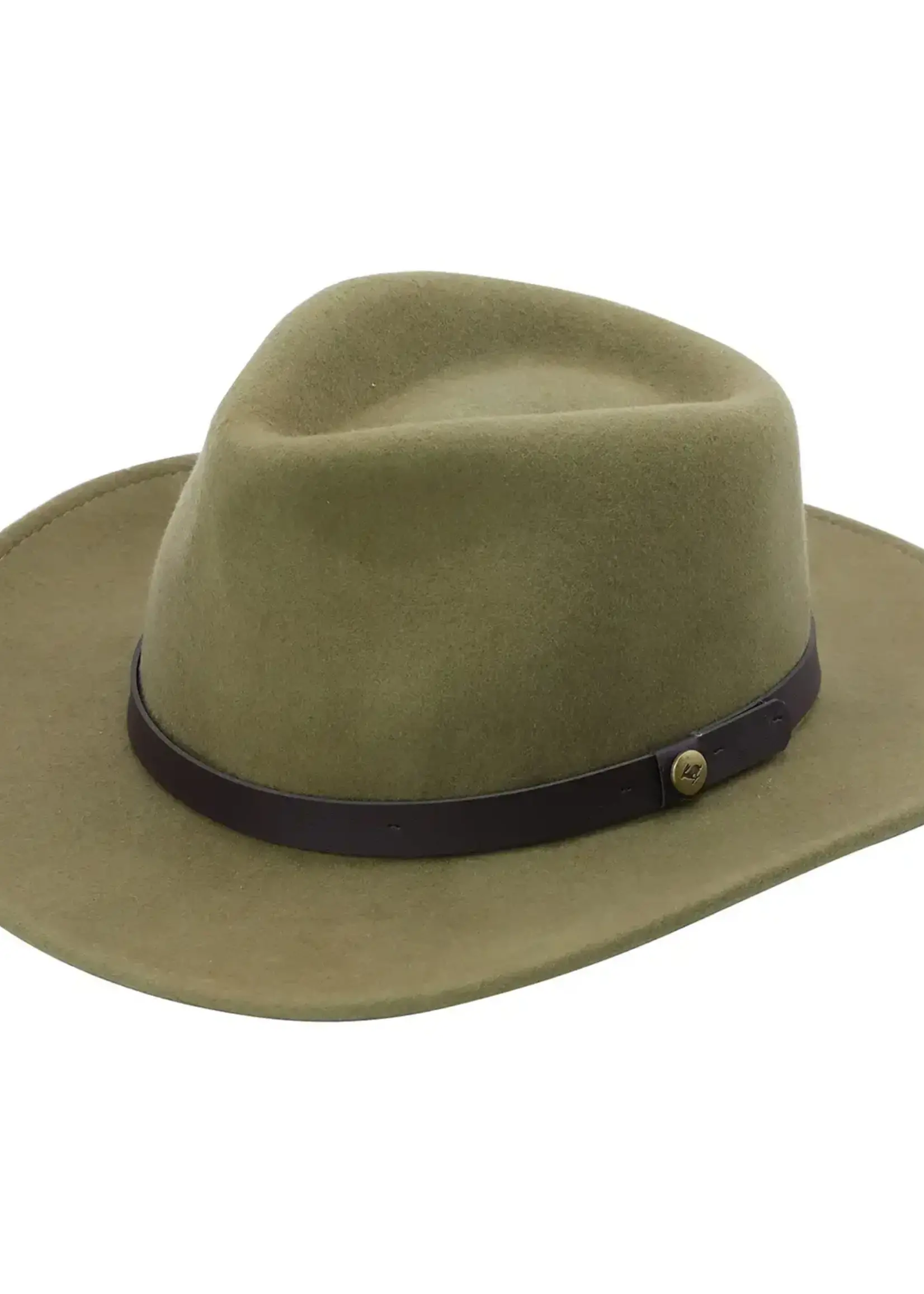 Peter Grimm Sherpa Wool Packable Fedora Olive