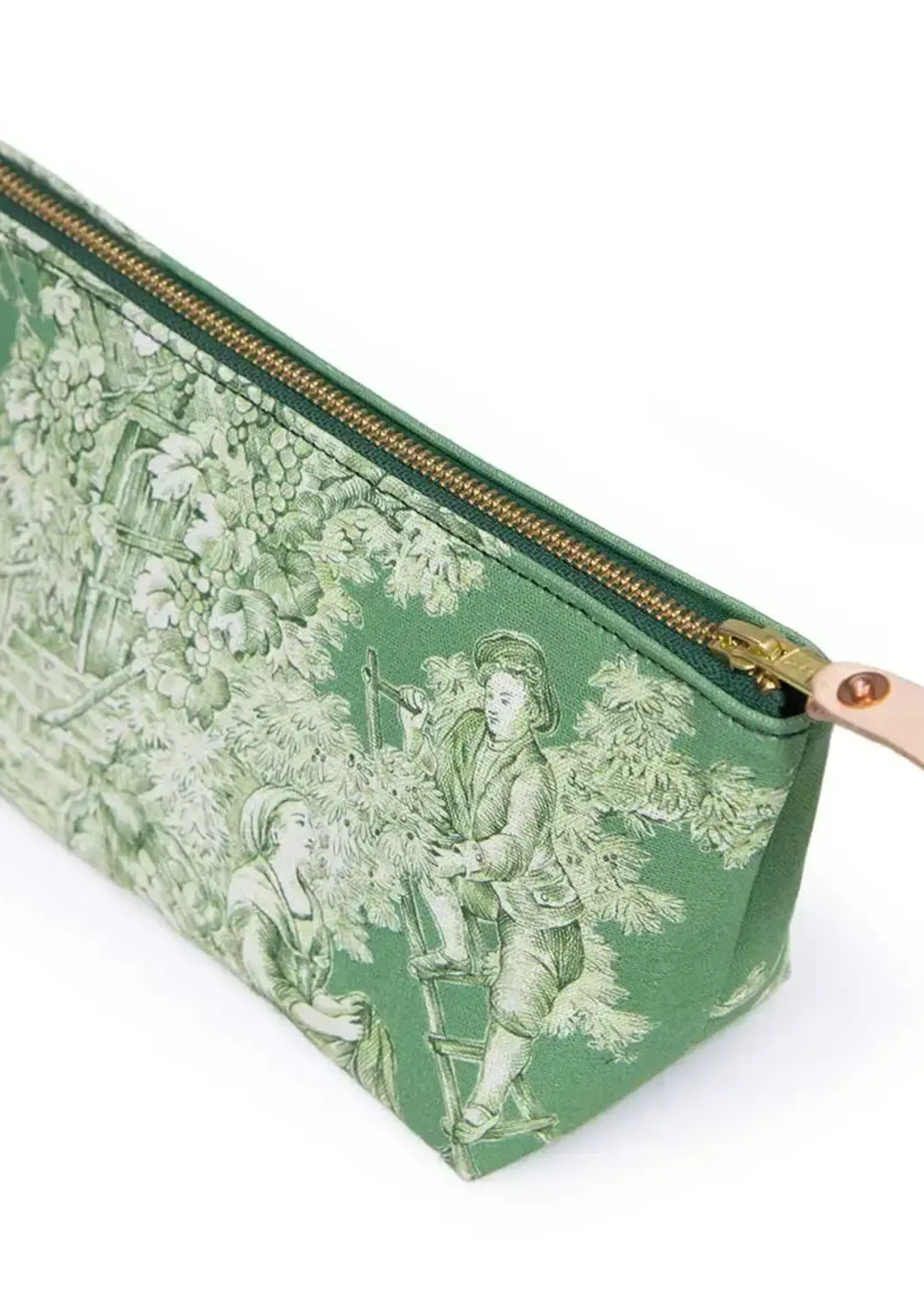 General Knot & Co. Vintage Emerald Toile Travel Clutch