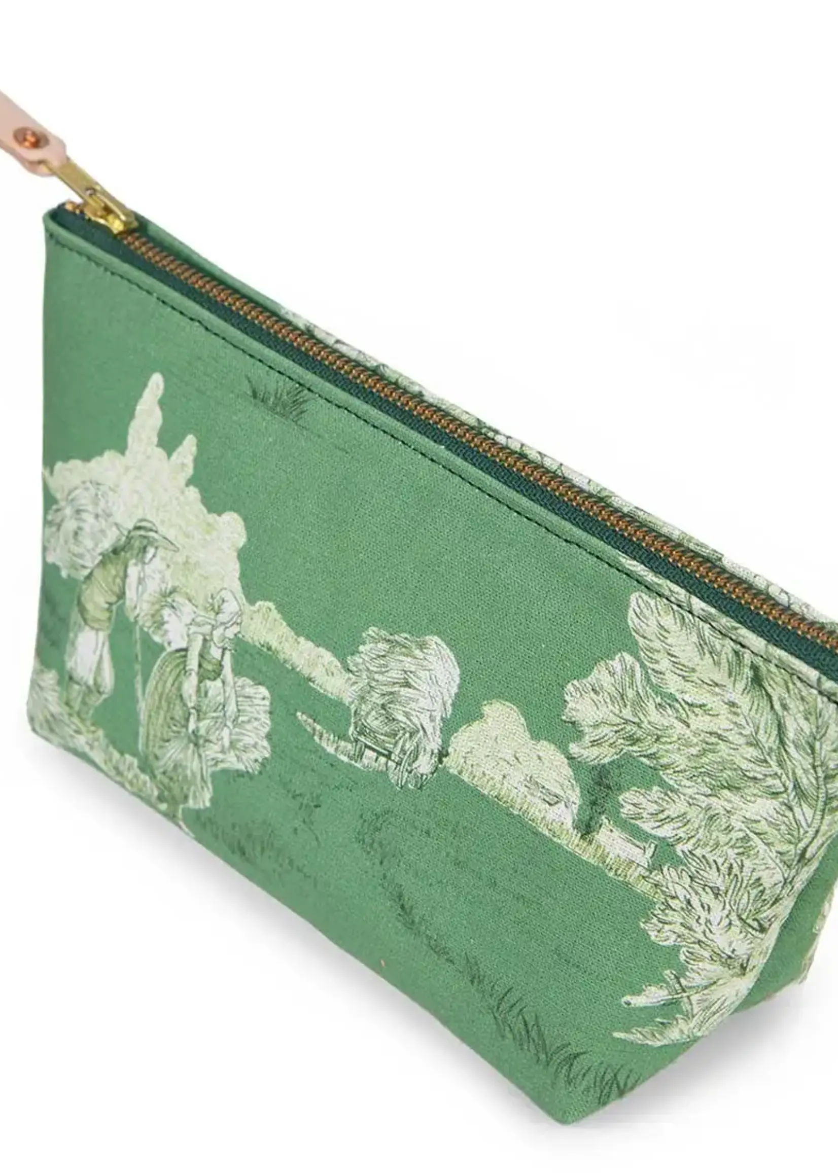 General Knot & Co. Vintage Emerald Toile Travel Clutch