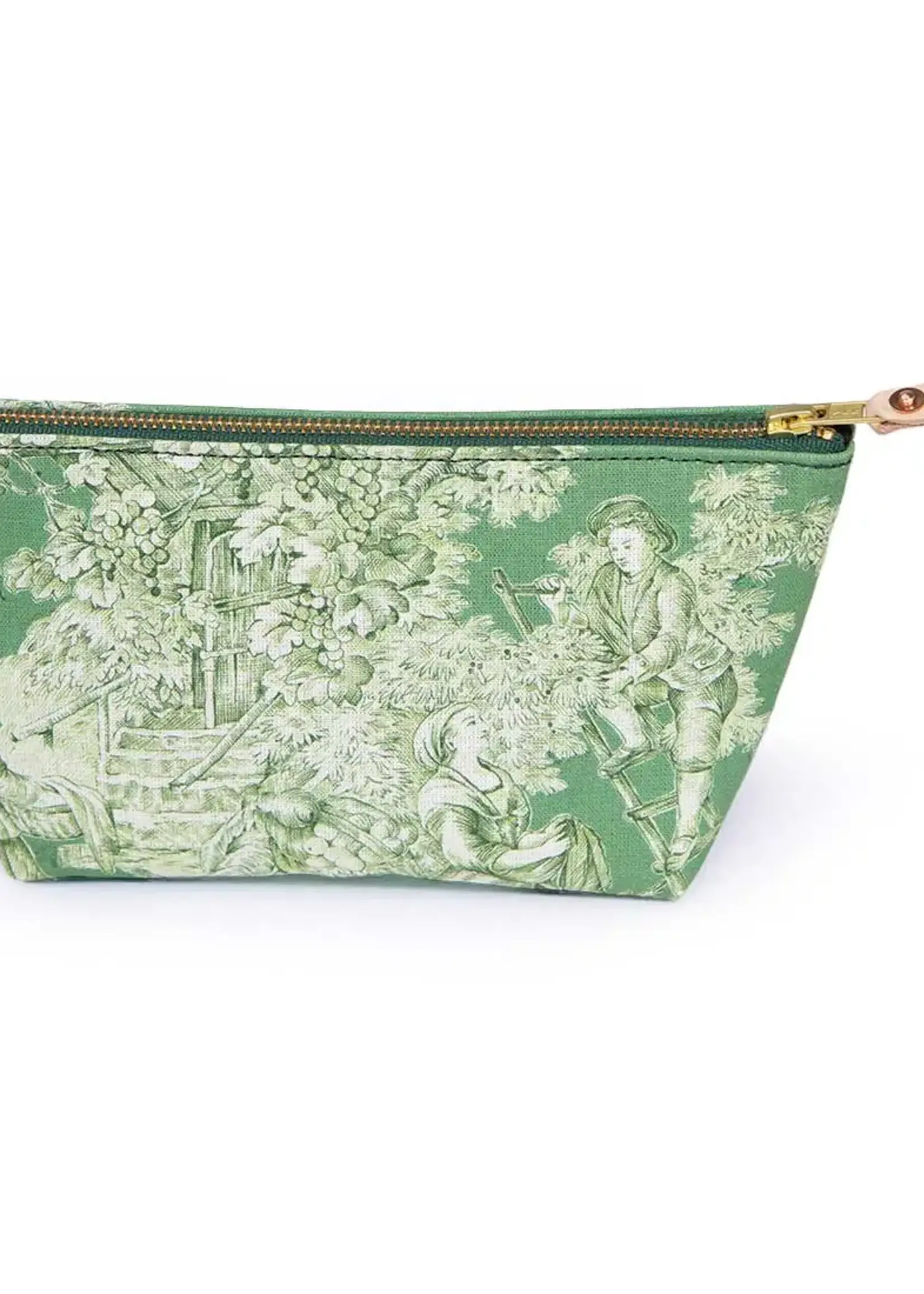 General Knot & Co. Vintage Emerald Toile Travel Clutch