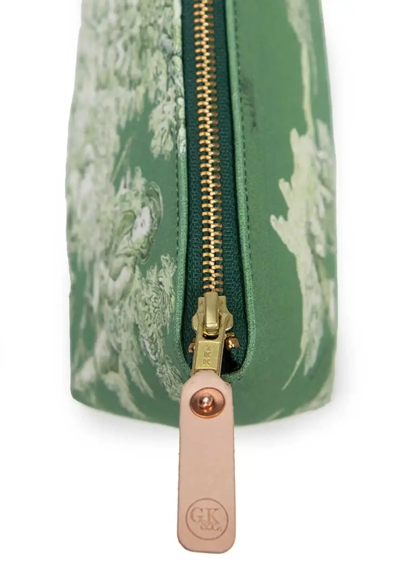 General Knot & Co. Vintage Emerald Toile Travel Clutch