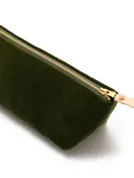 General Knot & Co. Velvet Travel Clutch Olive