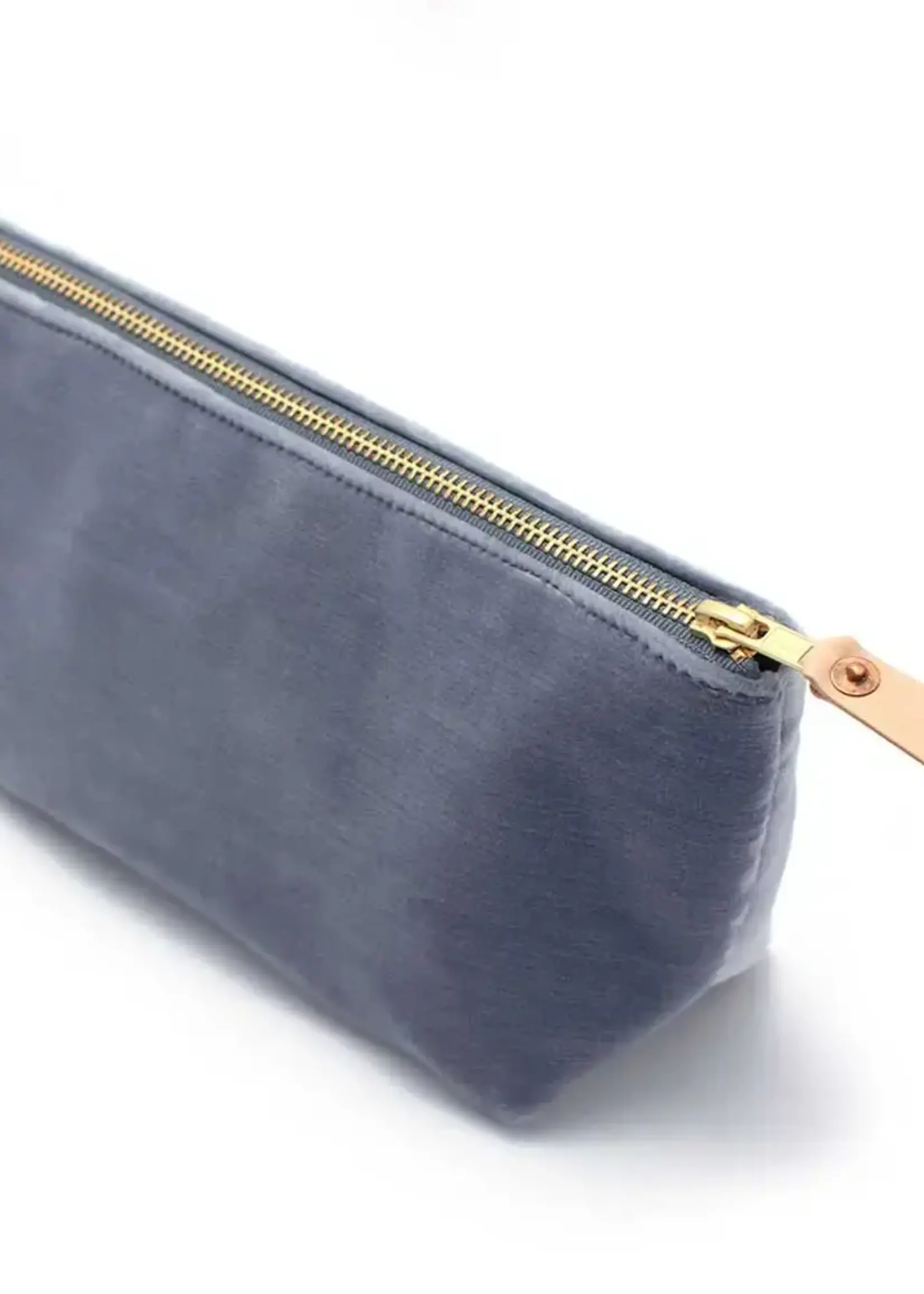 General Knot & Co. Velvet Travel Clutch Cloudy