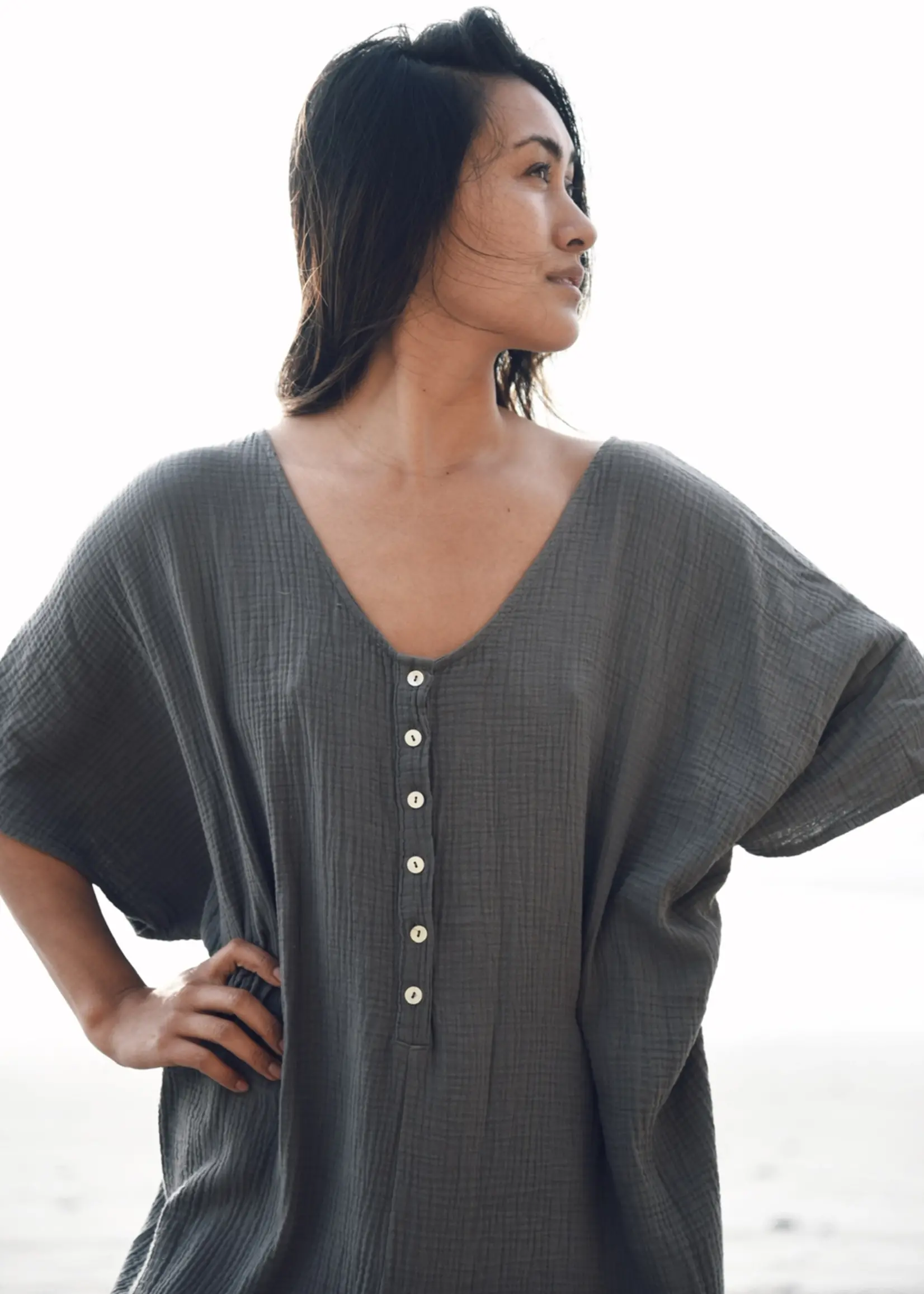 Beachwood Baby The Kaftan Jumpsuit Storm